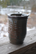 Load image into Gallery viewer, Ironstone Ribbed Jar with Lid