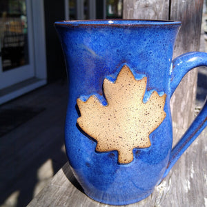 Indigo Maple Leaf Mug