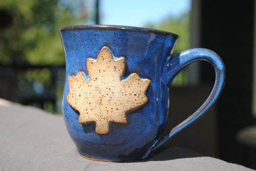 Indigo Maple Leaf Mug