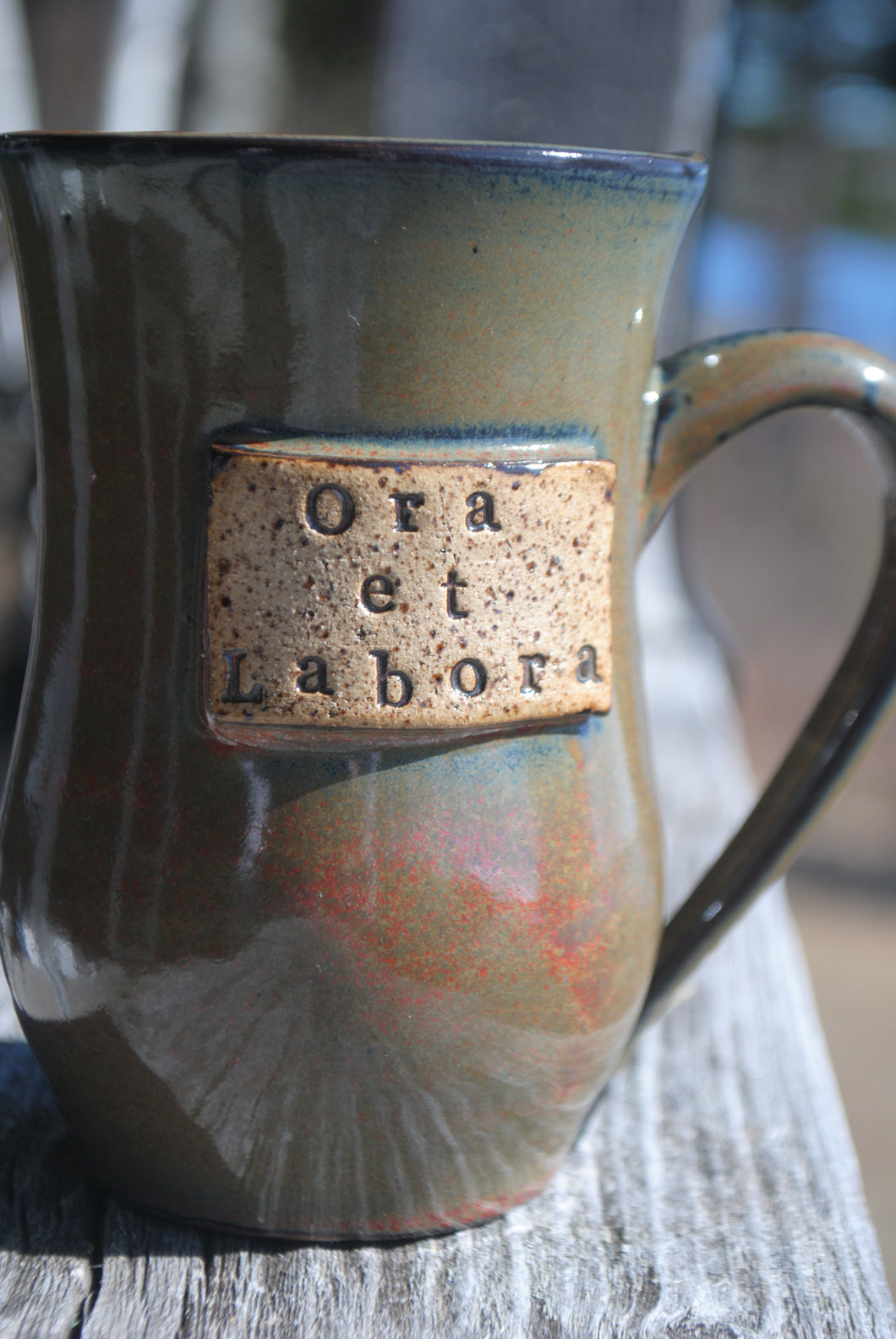 Ironstone Mug, Ora et Labora