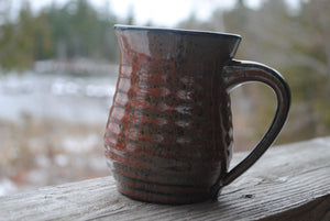 Ironstone Ribbed Mug