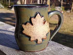 Ironstone Maple Leaf Mug